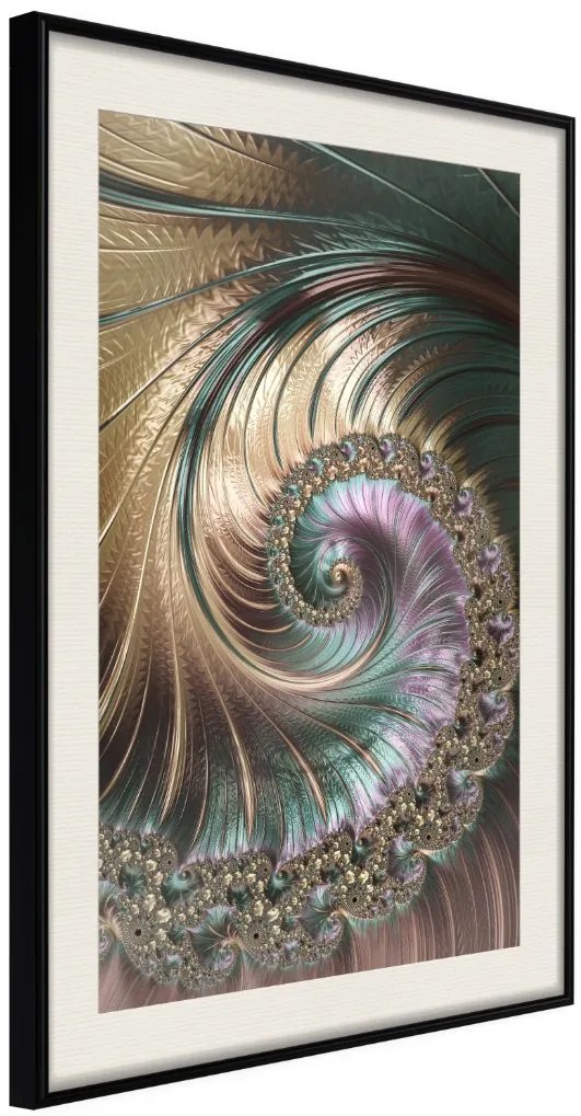 Αφίσα - Iridescent Spiral - 20x30 - Μαύρο - Με πασπαρτού