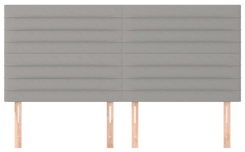 vidaXL Κεφαλάρια Κρεβατιού 4 τεμ.Αν. Γκρι 100x5x78/88 εκ. Υφασμάτινο