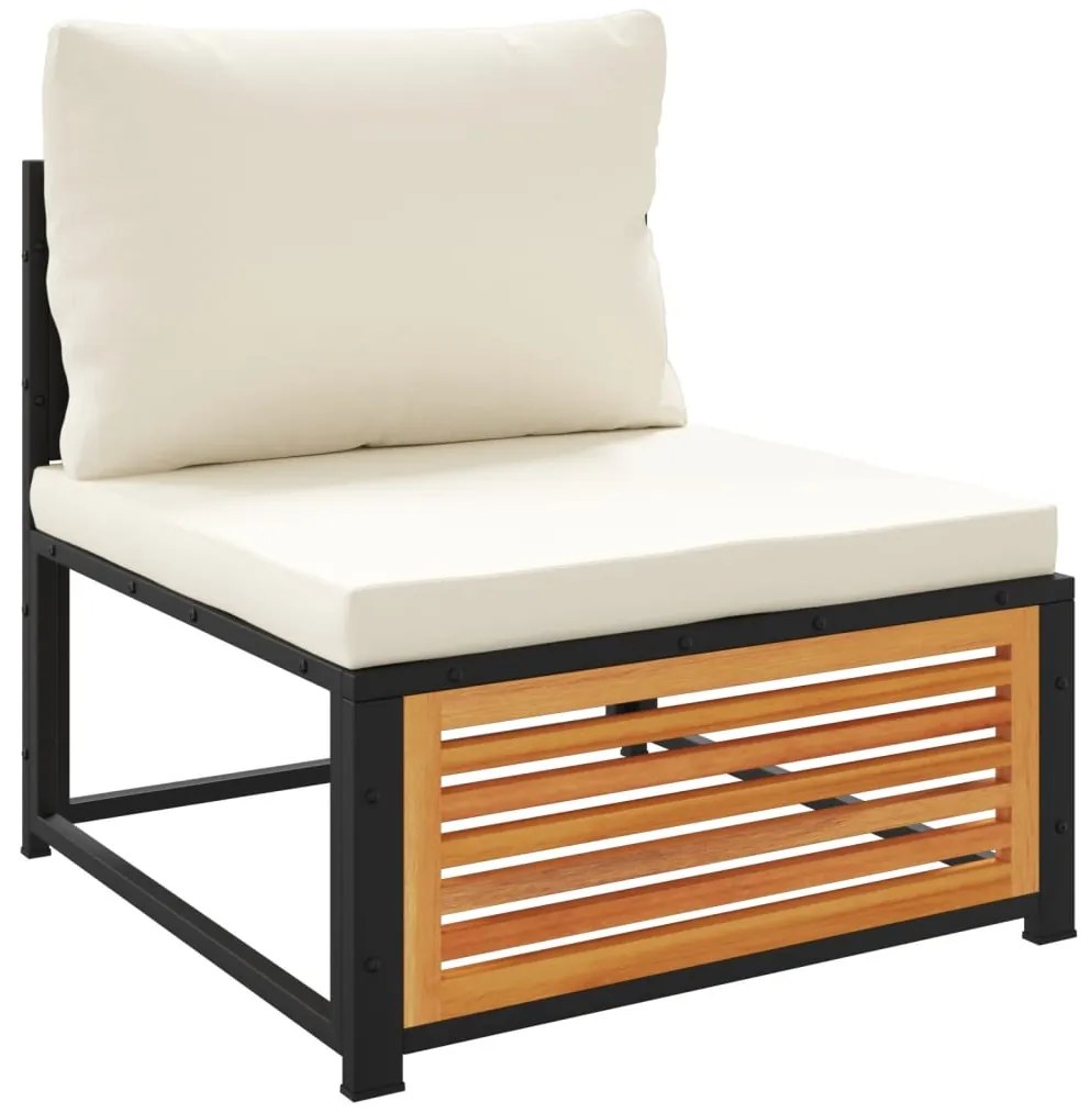 vidaXL Σαλόνι Κήπου Σετ 7 Τεμαχίων από Μασίφ Ξύλο Ακακίας με Μαξιλάρια