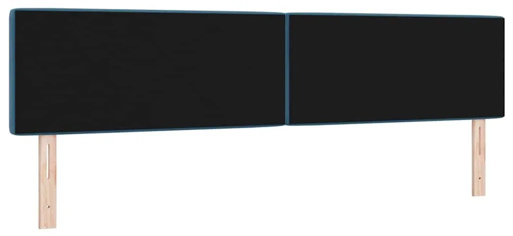 vidaXL Κεφαλάρι με κεφαλάρι Σκούρο Μπλε 200 cm Τεχνητό Δέρμα