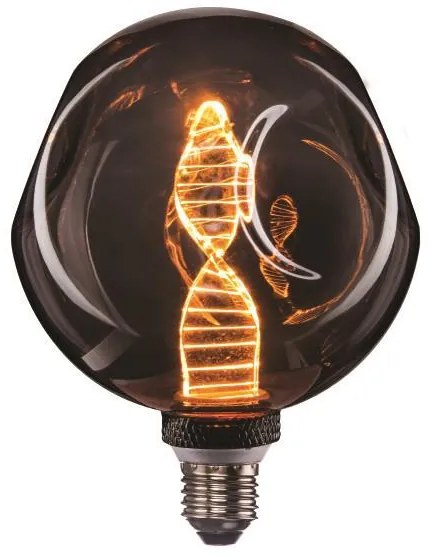 ΛΑΜΠΑ LED ΓΛΟΜΠΟΣ G125 4W E27 1800K 220-240V DENTED DNA SMOKY DIMMABLE Eurolamp 147-78730