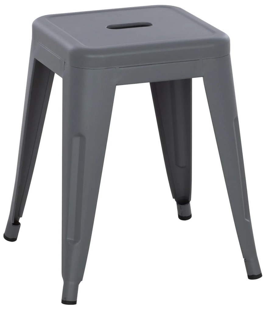 ΣΚΑΜΠΟ ΜΕΤΑΛΛΙΚΟ MELITA HM0096.50 ΣΕ ΓΚΡΙ ΜΑΤ ΧΡΩΜΑ 39x39x46Υεκ. (1 Τεμμάχια)