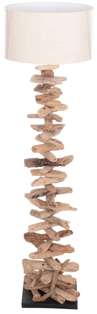 Διακοσμητικό Φωτιστικό Δαπέδου ALTAR C4430 Driftwood Φυσικό - PVC Λευκό Φ45x155Υ εκ. 45x45x155 εκ.