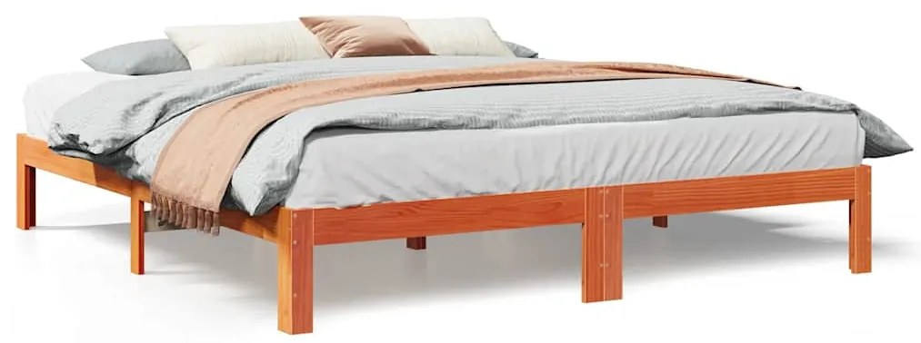 vidaXL Σκελετός Κρεβ. Χωρίς Στρώμα Καφέ Κεριού 160x200 εκ Μασίφ Πεύκο