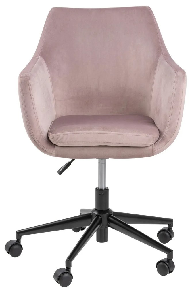 Καρέκλα γραφείου Oakland 322, Dusty pink, 91x58x58cm, 9 kg, Με ρόδες, Με μπράτσα, Μηχανισμός καρέκλας: Economic | Epipla1.gr
