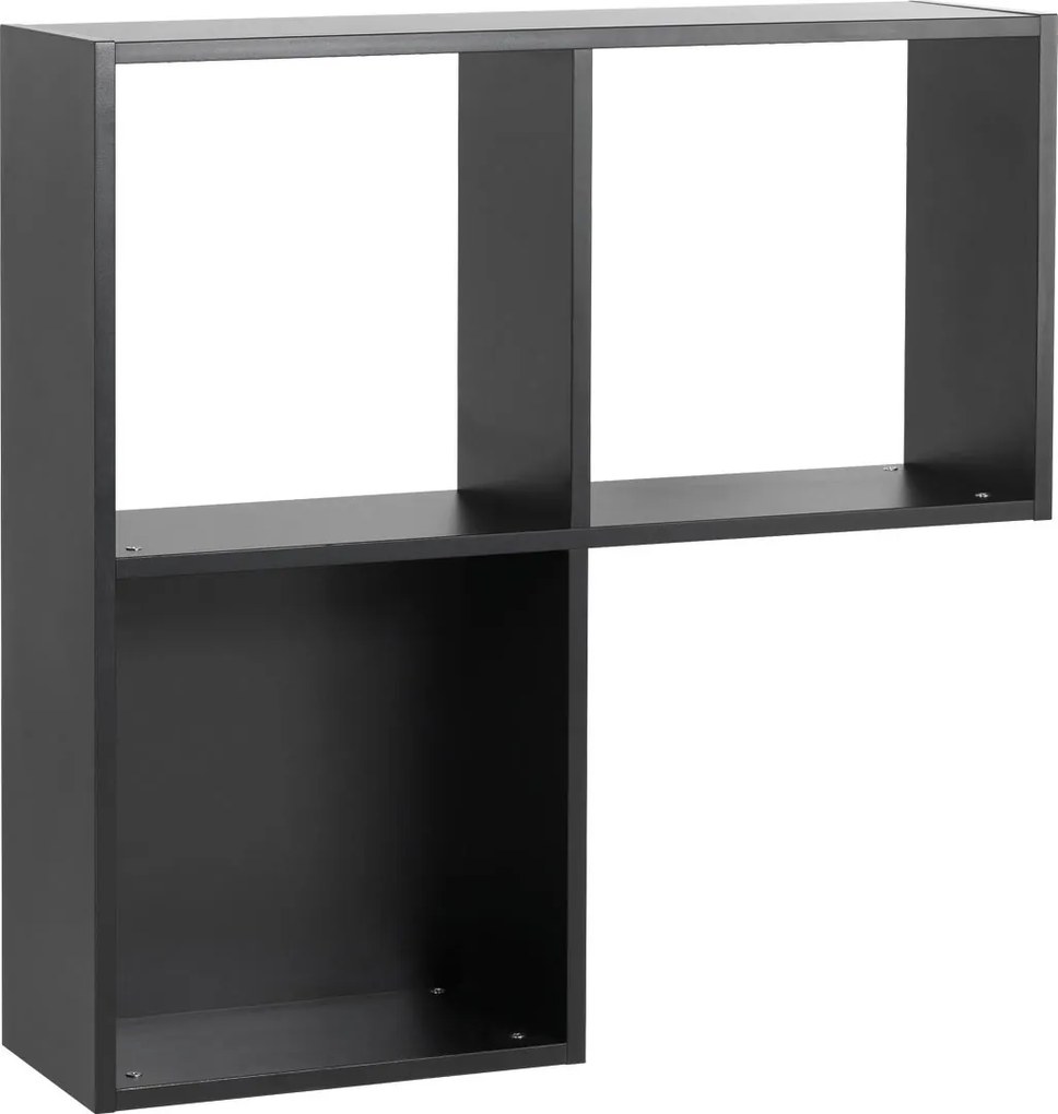 Ράφι τοίχου Young L-Μαύρο - 106.50Χ31.50Χ106.50cm