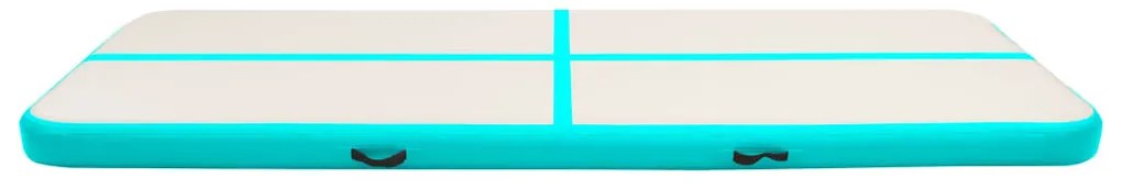 vidaXL Στρώμα Ενόργανης Φουσκωτό Πράσινο 500x100x15 εκ. PVC με Τρόμπα