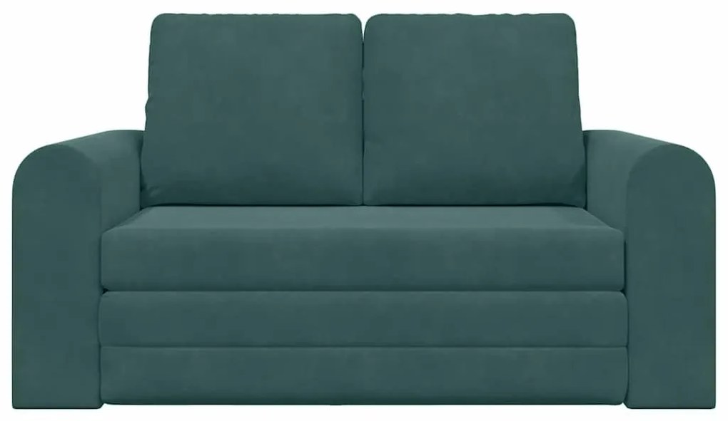 vidaXL Κρεβάτι καναπές Σκούρο πράσινο 148 x 71 x 83 εκ. Βελούδο