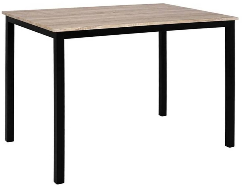 Τραπέζι Τραπεζαρίας Sonama HM8332 Με Μαύρα Πόδια Mdf, Metal
