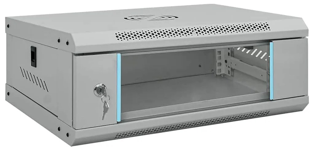 vidaXL Ντουλάπα δικτύου με αποθήκευση Γκρι 53 x 35 x 21 εκ Ατσάλι