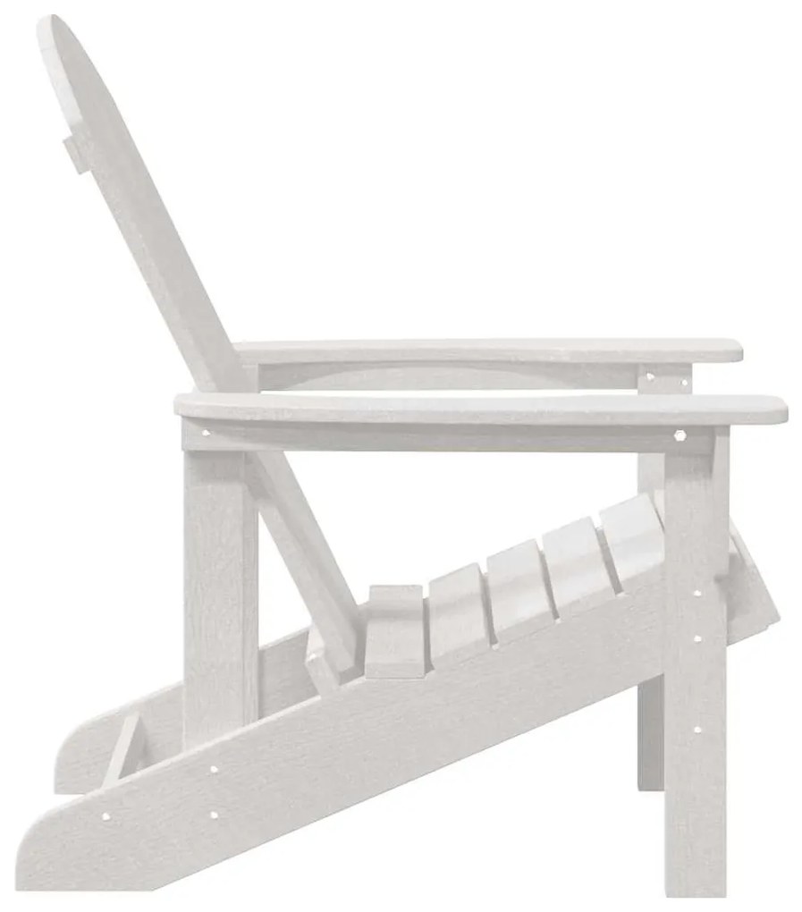 vidaXL Καρέκλα Adirondack Λευκό 74 x 82 x 92 εκ. HDPE