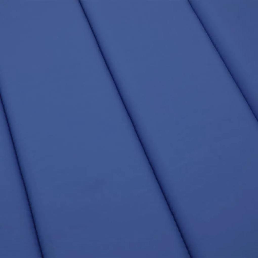 Μαξιλάρι Ξαπλώστρας Μπλε Ρουά 200x60x3 εκ. από Ύφασμα Oxford - Μπλε