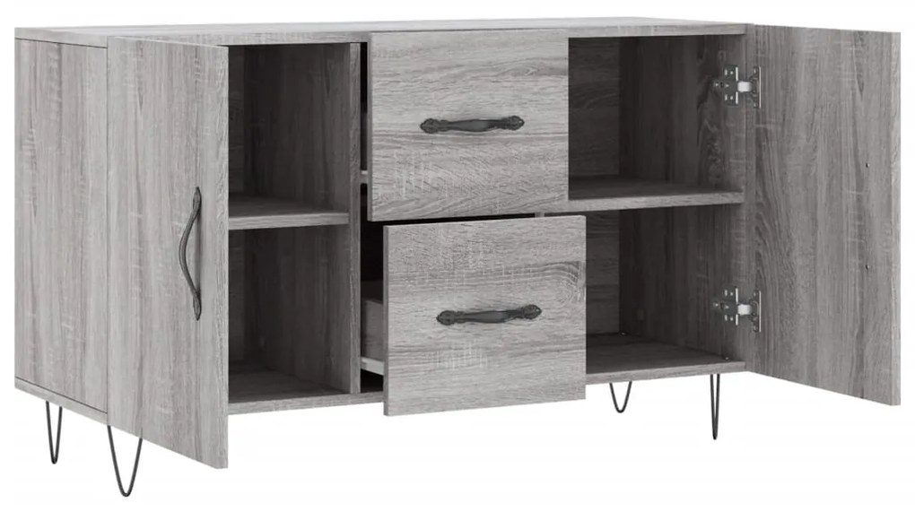 vidaXL Μπουφές Γκρι Sonoma 100 x 36 x 60 εκ. από Επεξεργασμένο Ξύλο