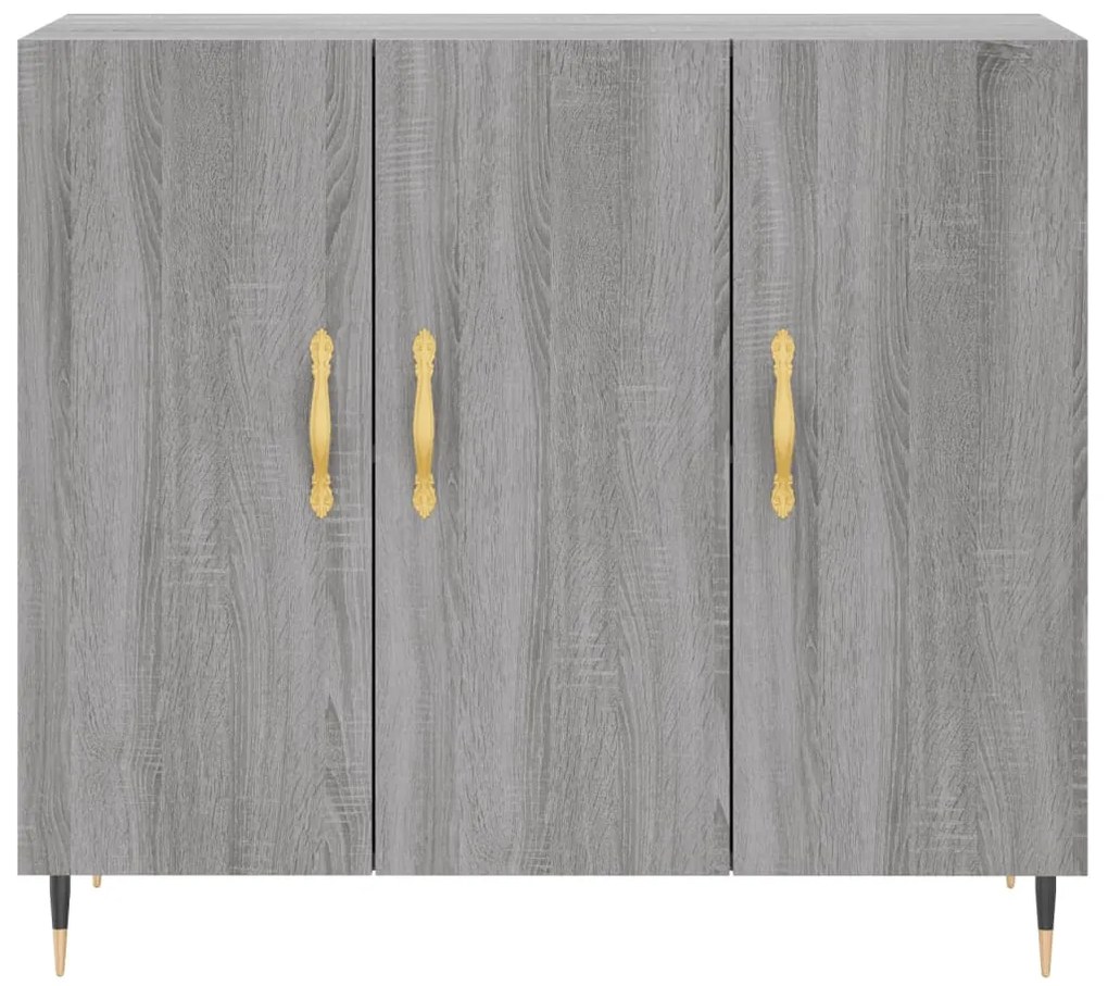 vidaXL Ντουλάπι Γκρι Sonoma 90 x 34 x 80 εκ. από Επεξεργασμένο Ξύλο