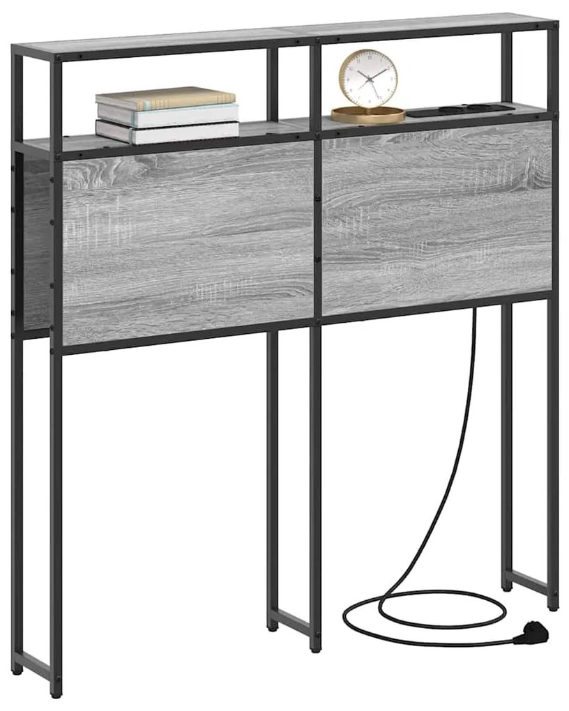 vidaXL Κεφαλάρι Αποθήκης με ράφι Γκρι sonoma 75 cm Επεξεργασμένο ξύλο