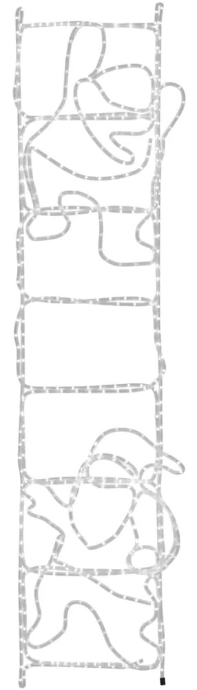vidaXL Φιγούρα Άγιος Βασίλης σε Σκάλα με 552 LED 50 x 200 ΕΚ.