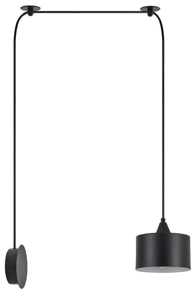 SE21-BL-B10-BL1W ADEPT PENDANT Black Metal Shade Lamp+ HOMELIGHTING 77-9035