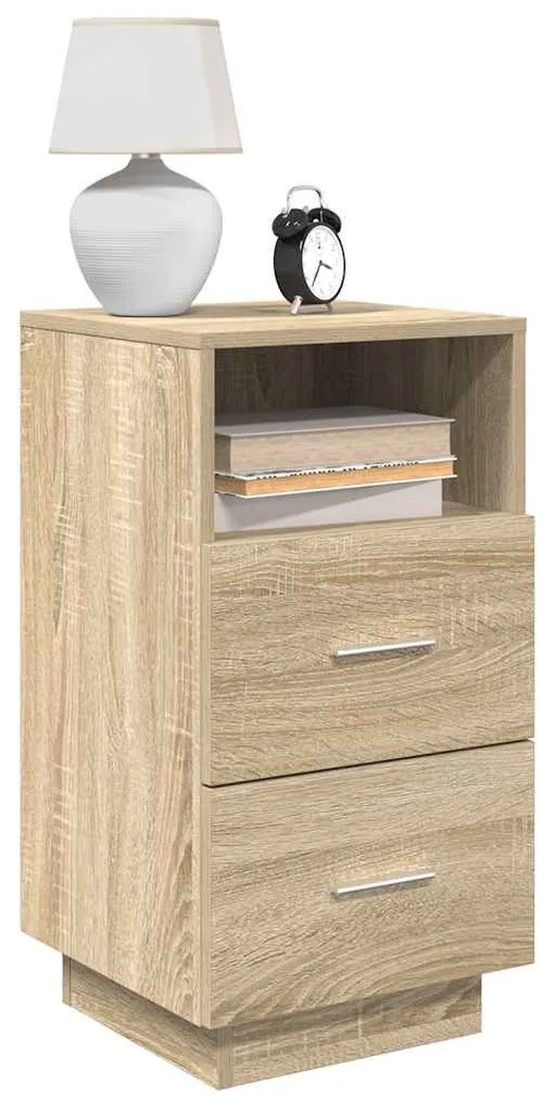 Κομοδίνο με 2 συρτάρια Sonoma Δρυς 36x36x68 εκ.