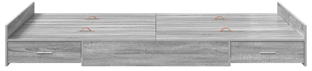 vidaXL Κρεβάτι με αποθηκευτικό χώρο Γκρι sonoma 120 x 200 cm