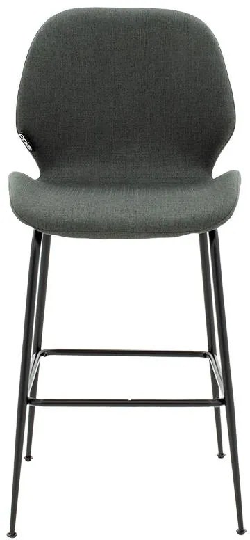 Σκαμπό bar Impel μεταλλικό μαύρο-ύφασμα ανθρακί 2αδα 48x61x103 εκ.