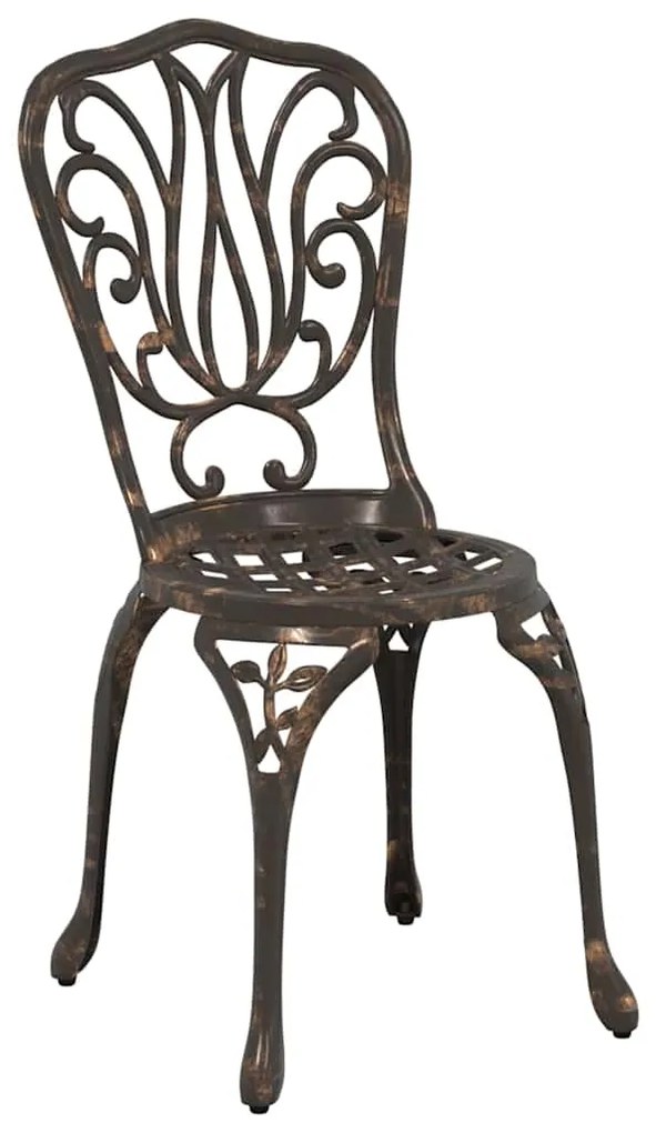 vidaXL Σετ Μπιστρό Κήπου 3 pcs Μπρονζέ Αλουμίνιο