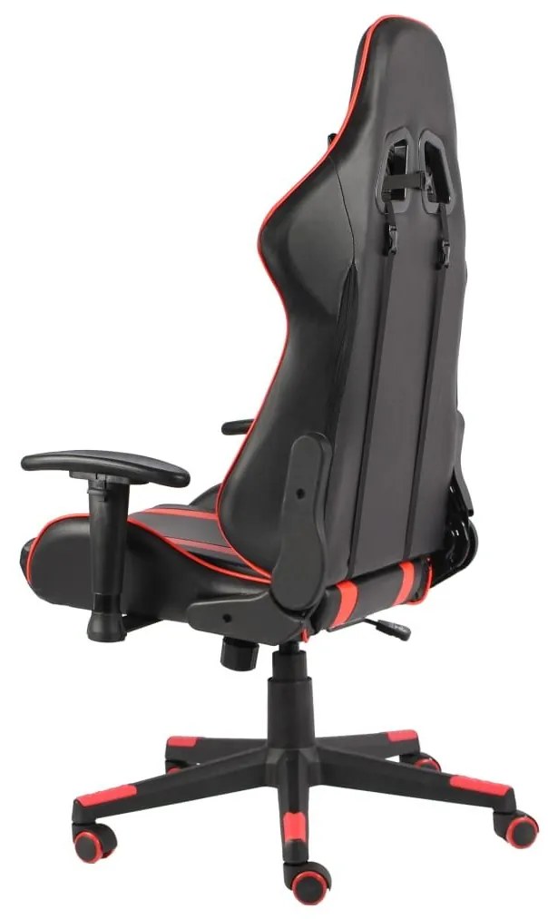 Καρέκλα Gaming Περιστρεφόμενη Κόκκινη από PVC - Κόκκινο