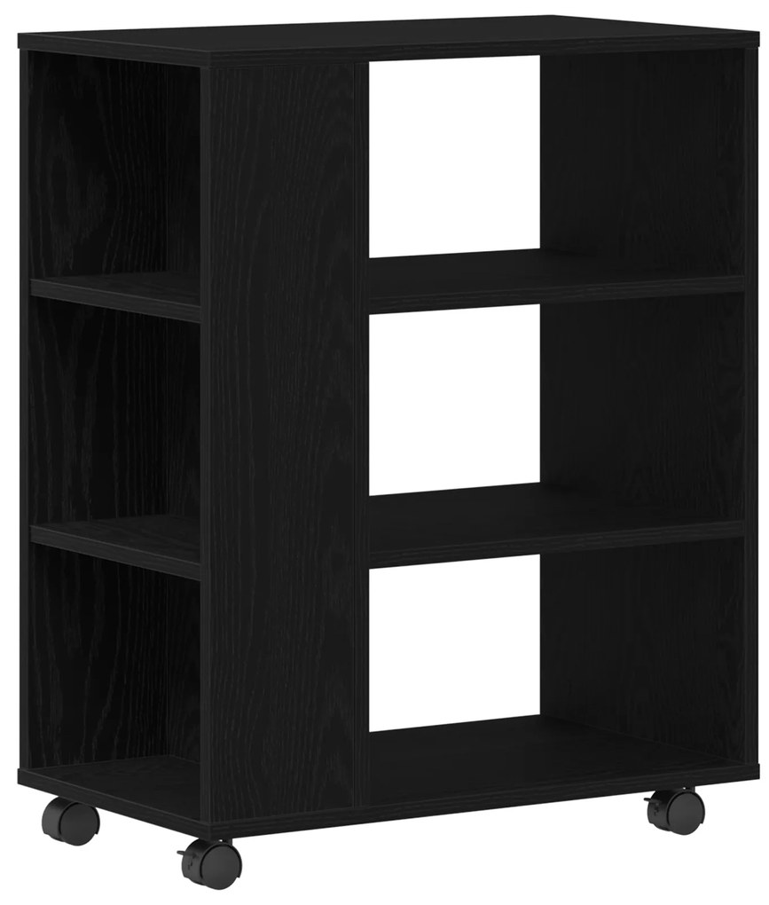 vidaXL Κινητός Ντουλάπι Μαύρη Δρυς 60x35x75 εκ Επεξεργασμένο Ξύλο