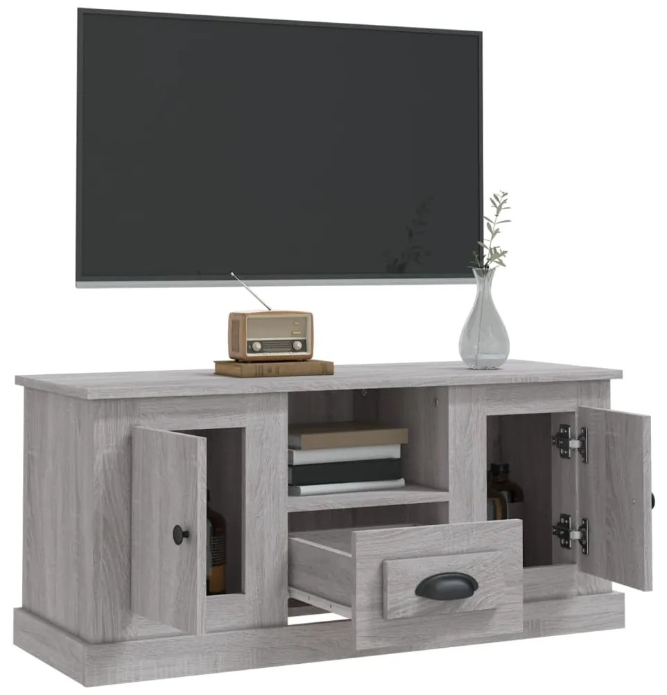 vidaXL Έπιπλο Τηλεόρασης Γκρι Sonoma 100x35,5x45 εκ. Επεξ. Ξύλο