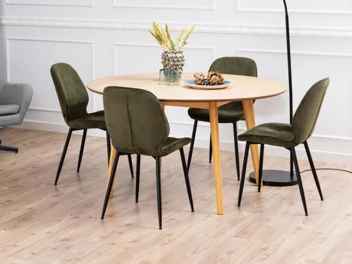 Τραπέζι Oakland 630, Ανοιχτό χρώμα ξύλου, 76cm, 35 kg, Ινοσανίδες μέσης πυκνότητας, Φυσικό ξύλο καπλαμά, Ξύλο, Ξύλο: Καουτσούκ | Epipla1.gr