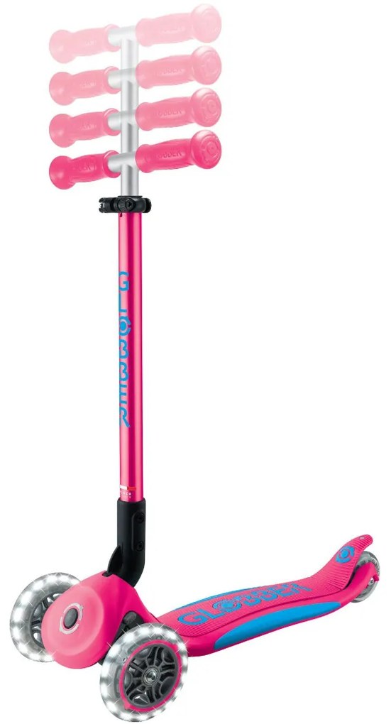 Globber Scooter Elite Lights V2 Fuchsia