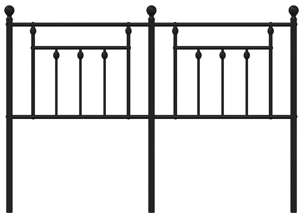 vidaXL Κεφαλάρι Μαύρο 150 εκ. Μεταλλικό