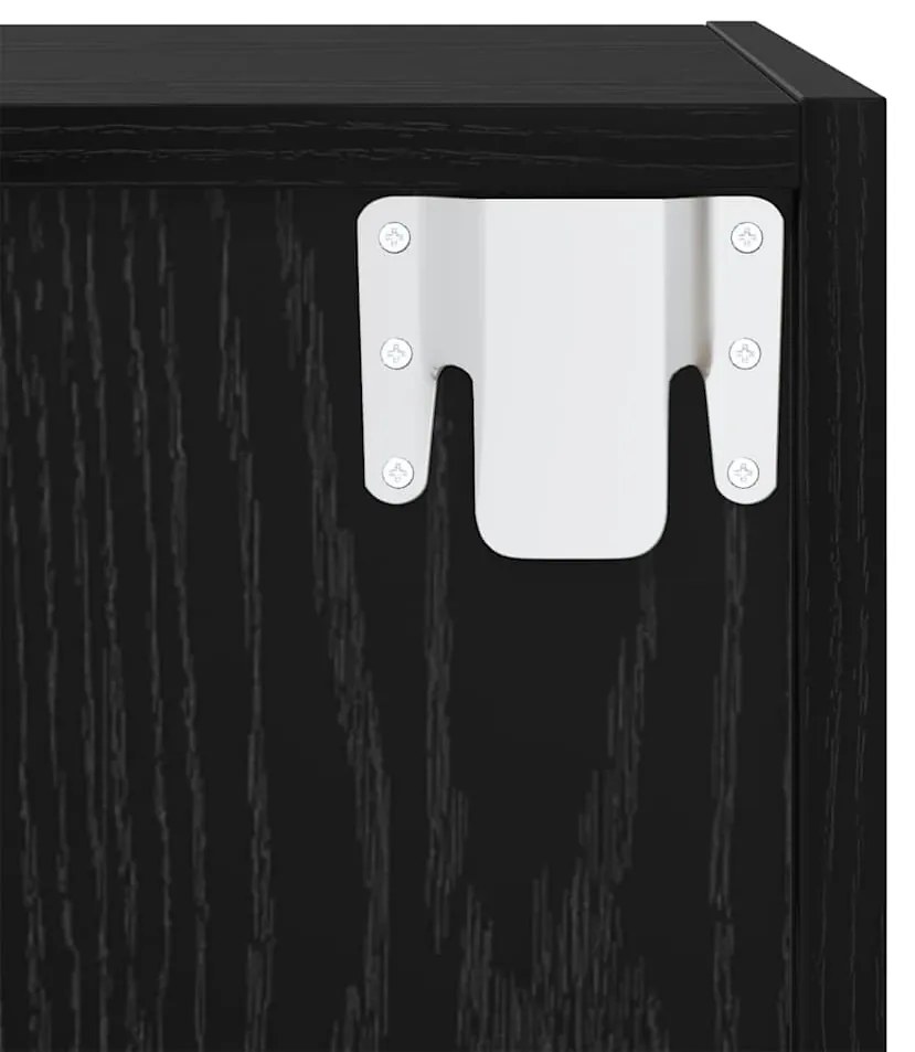 vidaXL Σετ επίπλου τηλεόρασης 4 pcs Μαύρη Οξυά 37 x 37 x 72 εκ