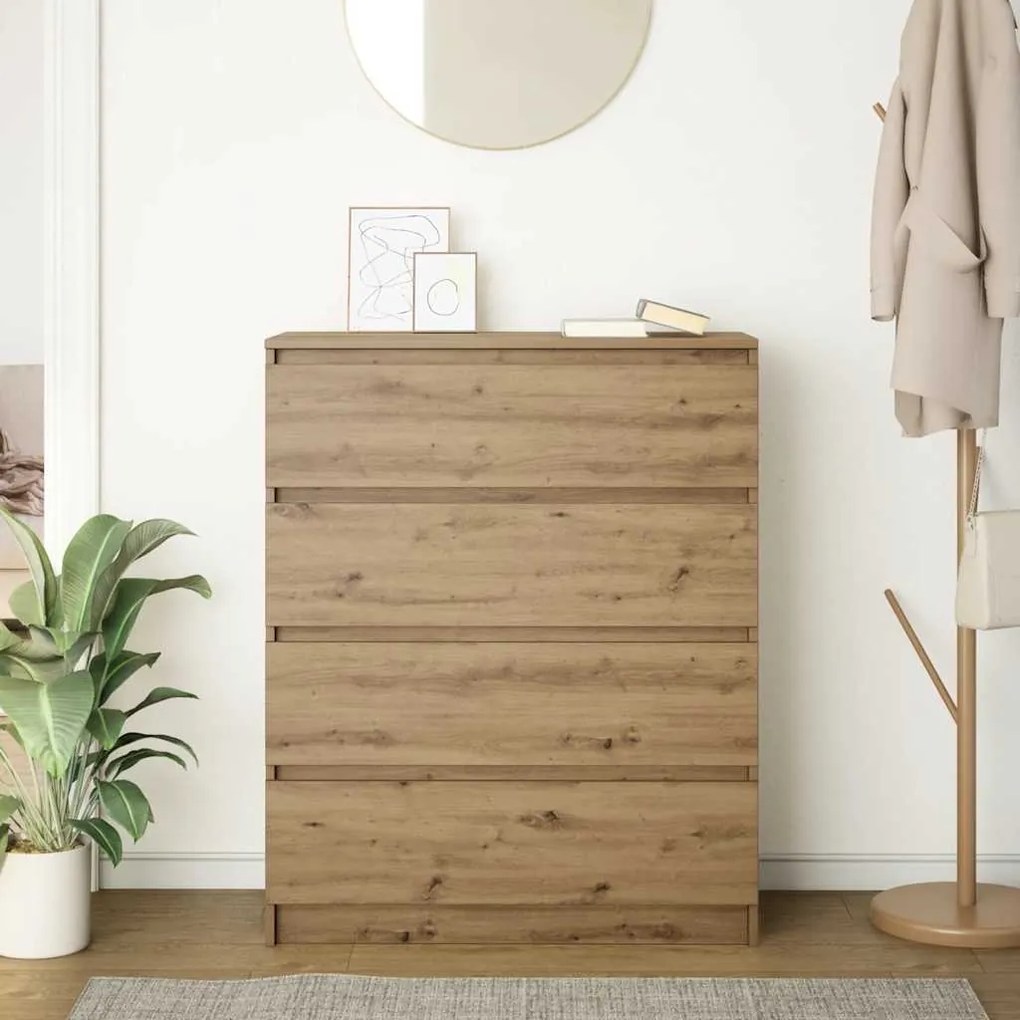 Sideboard Artisan Oak 80x35x99 cm Κατασκευασμένο ξύλο - Καφέ