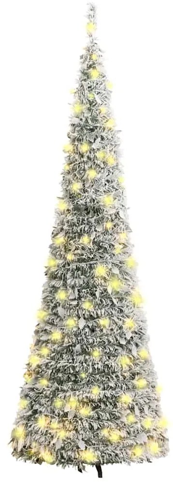 vidaXL Χριστουγεννιάτικο Δέντρο Τεχνητό Pop-up με Χιόνι 200 LED 210εκ.