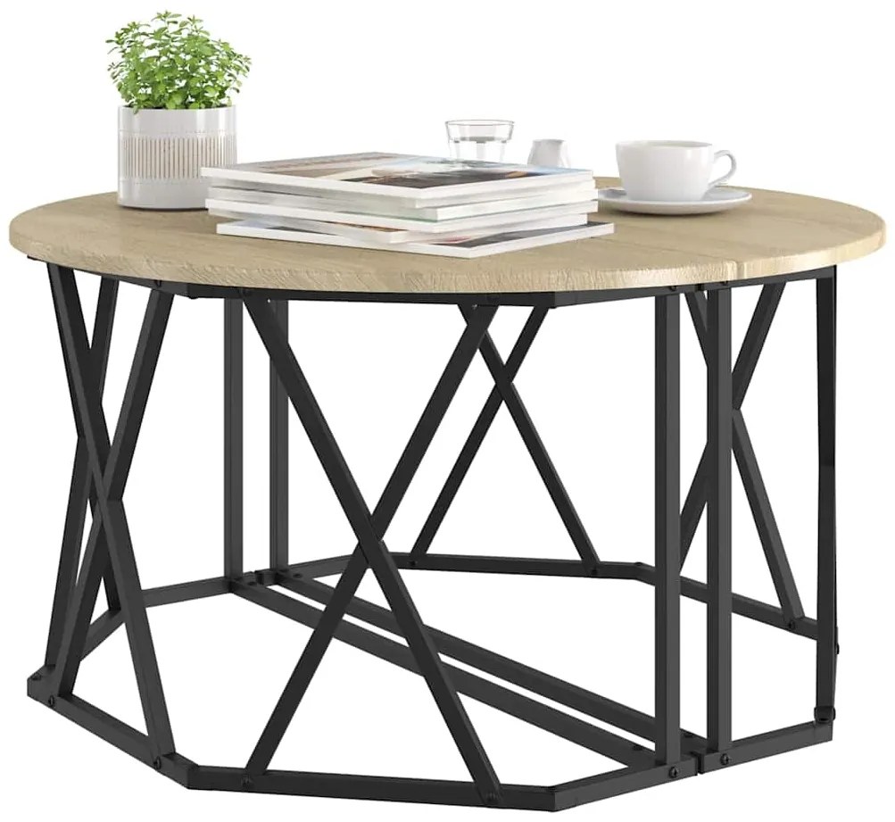 vidaXL Τραπεζάκι σαλονιού Sonoma Δρυς 80 x 80 x 42 cm
