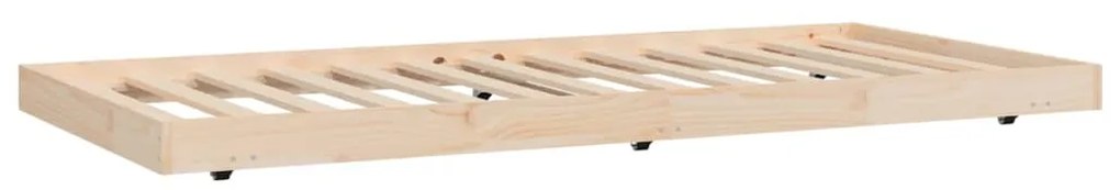 vidaXL Σκελετός Κρεβατιού Χωρίς Στρώμα 75x190 εκ Μασίφ Ξύλο Πεύκου
