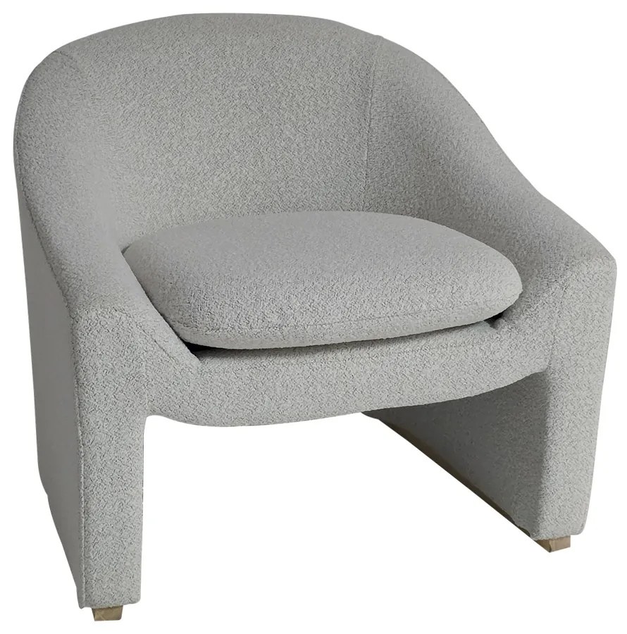 Artekko Cloud Μπεζ Υφασμάτινη Μπουκλέ Πολυθρόνα (76x76x71)cm Artekko 735-2209-W