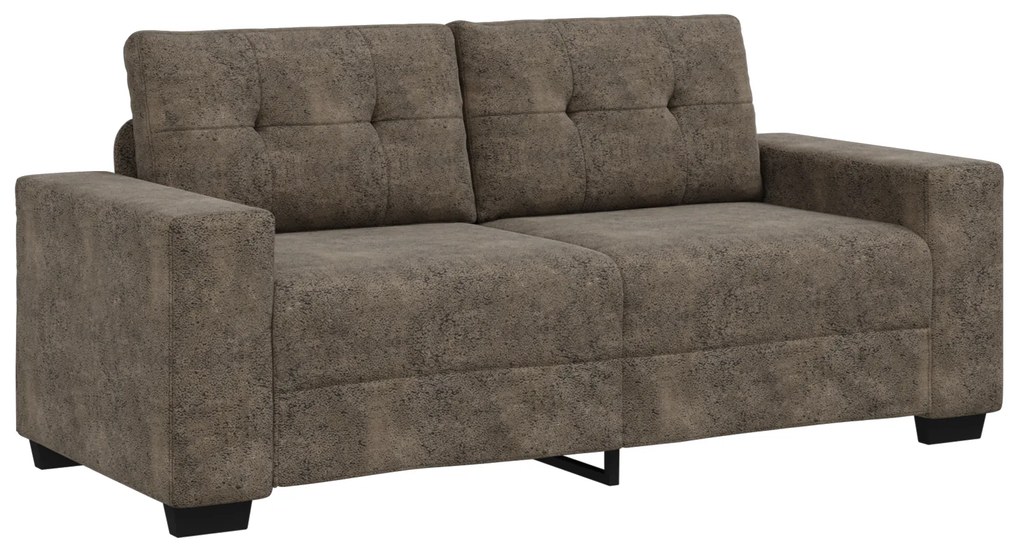 vidaXL Καναπέας Loveseat Σκούρο Γκρι 140 εκ σε Τεχνητό Δέρμα