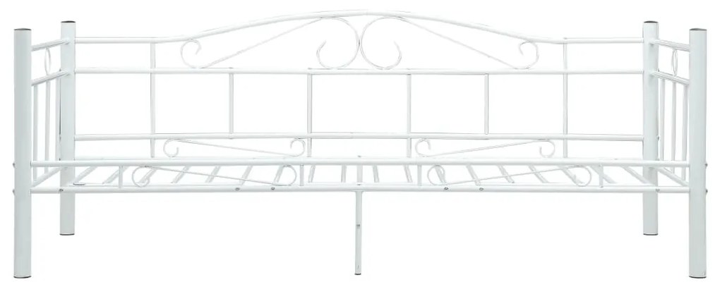 vidaXL Πλαίσιο για Καναπέ - Κρεβάτι Λευκό 90 x 200 εκ. Μεταλλικό