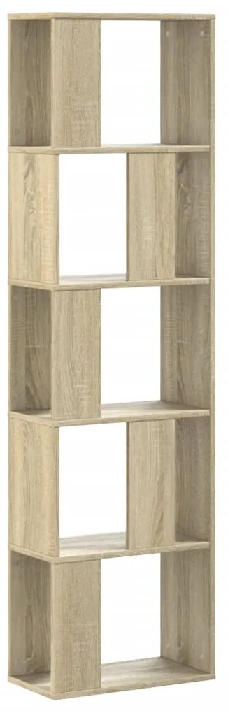 vidaXL Βιβλιοθήκη 5Επιπέδων Sonoma Δρυς 45x23,5x162,5εκ. Επεξεργ. Ξύλο