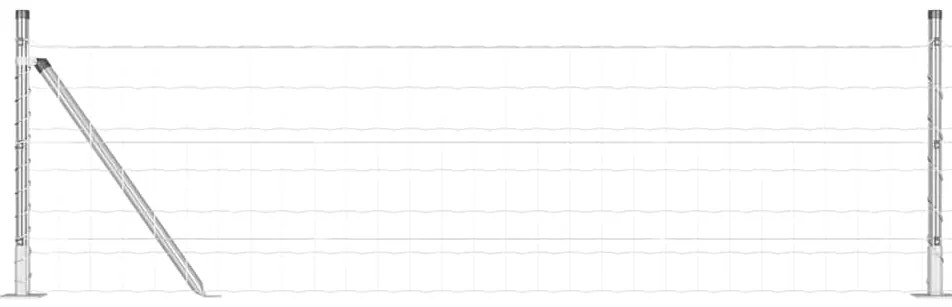 vidaXL Φράχτης με Στήλες. Ασημί 0.4 x 25 μ Ατσάλι