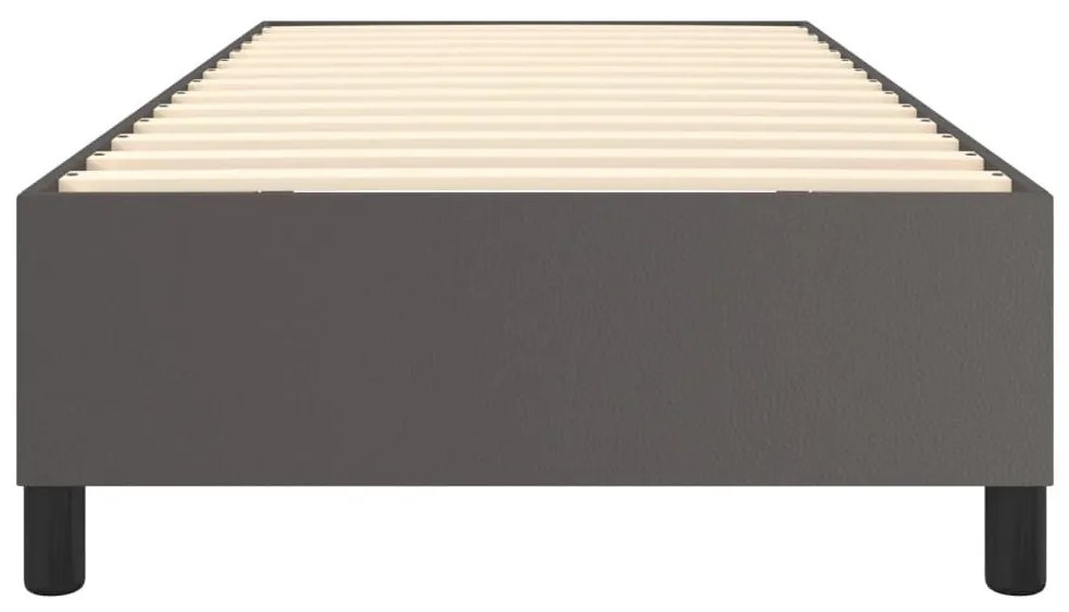 Πλαίσιο Κρεβατιού Boxspring Γκρι 100x200 εκ. Συνθετικό Δέρμα - Γκρι