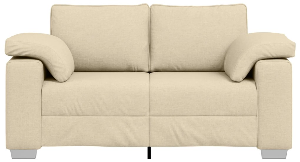 vidaXL Καναπές Κρεμ 160 x 77 x 82 εκ Ύφασμα