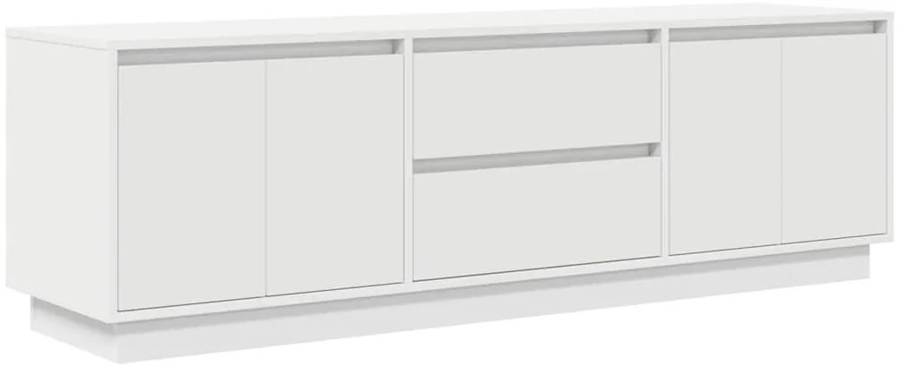 vidaXL Ντουλάπι Τηλεόρασης με LED Λευκό 160,5x41x50 εκ.