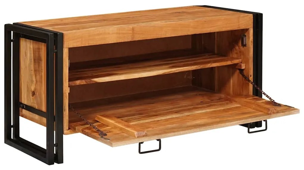 vidaXL Ντουλάπα Παπουτσιών Καφέ 90 x 38 x 45 εκ. Μασίφ ξύλο ακακίας