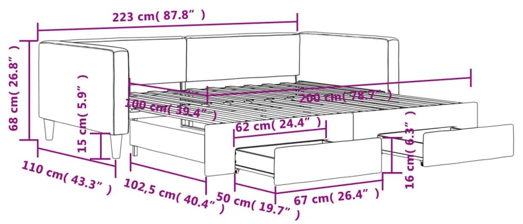 ΚΑΝΑΠΕΣ ΚΡΕΒΑΤΙ ΣΥΡΟΜΕΝΟΣ TAUPE 100X200ΕΚ. ΥΦΑΣΜΑΤΙΝΟΣ ΣΥΡΤΑΡΙΑ 3196622