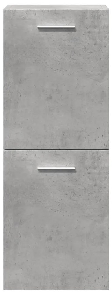 vidaXL Σετ Επίπλων Μπάνιου 4 Τεμαχίων Γκρι Σκυροδέματος από Επεξ. Ξύλο