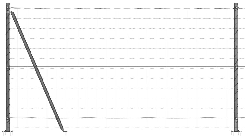 vidaXL Euro Fence με 13 Πόλους Έδρασης 1.2x25 μ Γαλβανισμένο Μέταλλο