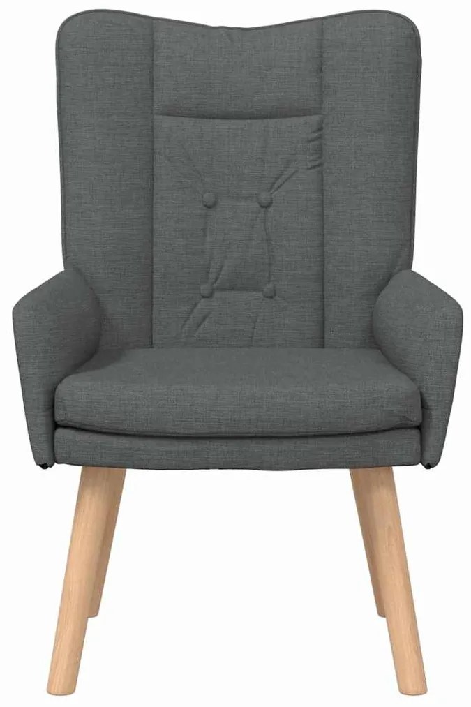 vidaXL Χαλαρωτική Πολυθρόνα Σκούρο γκρι 63 x 67 x 94 εκ. ύφασμα