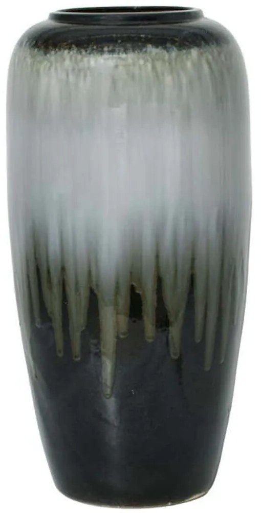 Βάζο 374-224-403 26x50cm Black-Grey Κεραμικό